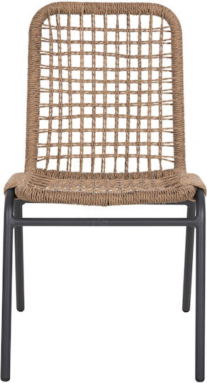 Outdoor Chair Aluminum Spano Anthracite-beige 2pcs 46x59x80cm