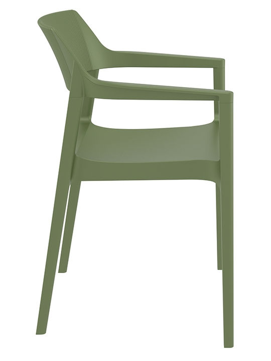 Outdoor Chair Polypropylene Tulum Olive Green 55x52x79cm