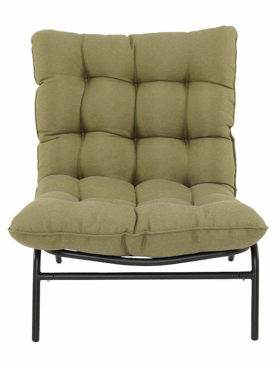 Gartenstühle Metallisch Olive mit Kissen 87x70x77,5cm