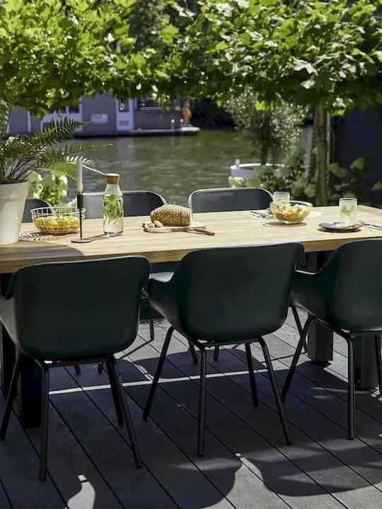 Outdoor Chair Plastic Night Green 2 Pieces 55x58x85 cm