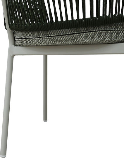 Outdoor Chair Metallic Tondo Off White 62x57x80cm