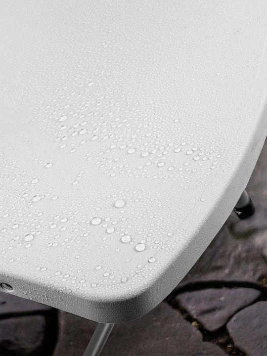 Scaun de catering Plastic Alb 2buc 46x50x80cm