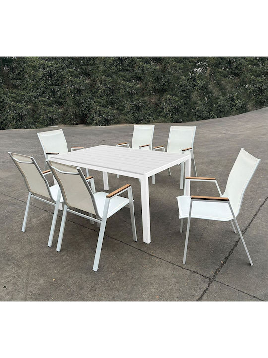 Gartenstühle Metallisch Virna Weiß E6798,2 61x56x90cm