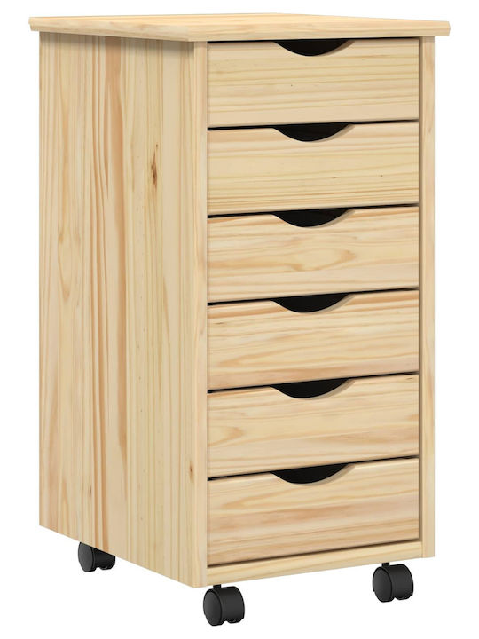 vidaXL Schreibtisch Moss aus Massivholz Braun 112x50x75cm