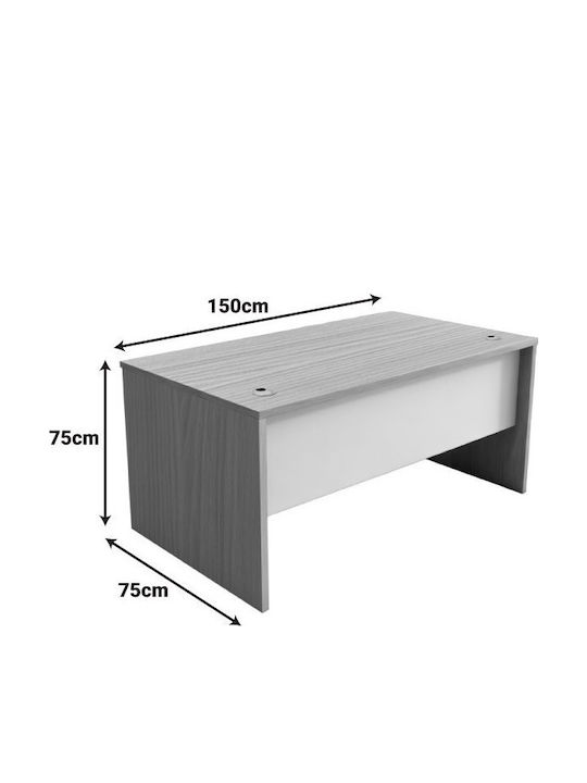 Бюро Armadi Дървено Бяло 150x75x75см