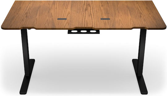 Ηλεκτρικό Γραφείο Gaming Atlas Ξύλινο Dark Wood