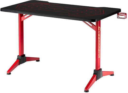 Gaming Office Nanors Wooden Black with LED and USB Ports 120x60cm