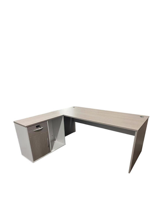Ecke Professionelles Büro Armadi Holz Gray-white 140x70x75cm
