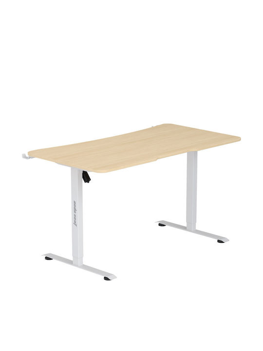 Anda Seat Birou Electric Xtreme-E Wood / Picior Alb cu Picioare Metalice și Înălțime Reglabilă 140x75x71cm AD-D-DD1-1400-06-K