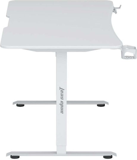 Anda Seat Ηλεκτρικό Γραφείο Xtreme-E White με Μεταλλικά Πόδια & Ρυθμιζόμενο Ύψος 140x75x71εκ.