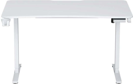 Anda Seat Ηλεκτρικό Γραφείο Xtreme-E White με Μεταλλικά Πόδια & Ρυθμιζόμενο Ύψος 140x75x71εκ.