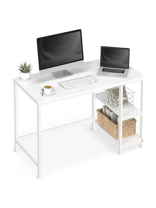 Birou Lemnos Alb cu Picioare Metalice 120x60x76cm