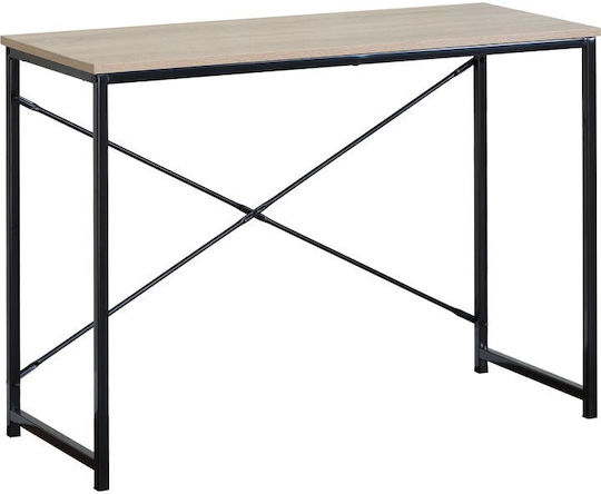Γραφείο Bailon 100x40x70εκ. Oak, Μαύρο