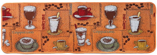 Covoraș de bucătărie Sdim antiderapant Collage 6503 portocaliu 50x150cm
