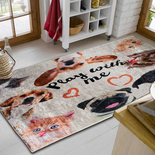 Dimcol Pets 265 Χαλάκι Κουζίνας Διάδρομος με Αντιολισθητικό Υπόστρωμα Multi 80x200εκ.