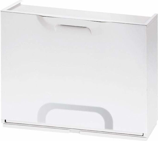 Plastik Schuhschrank mit 1 Regal White 51x17.3x40.1cm