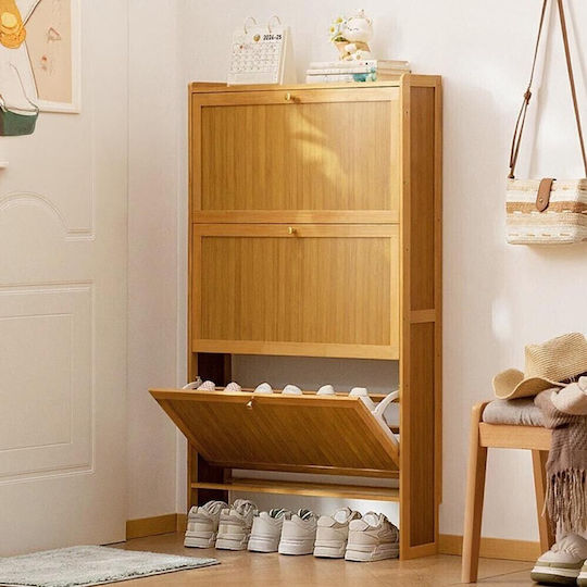 Shoe Organizer Made of Bamboo 70x17x120cm 36317 Shoe Organizer Made of Bamboo 70x17x120cm 36317