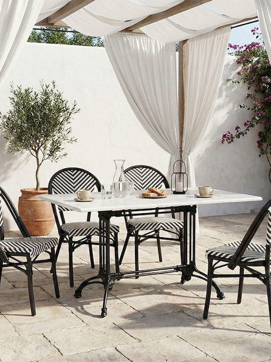 Tisch Stabil Zosal White-black Shade 110x70x71.8cm