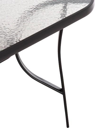 Metal Masa pentru spații exterioare Negru 150x90x72buc