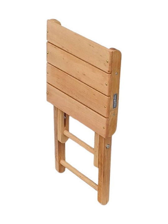 Wooden Garden & Terrace Table for Small Spaces Natural 30x32x35cm