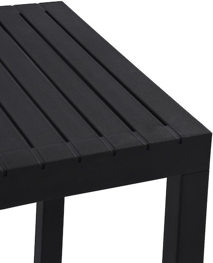 Dalton Outdoor Bar Free Standing Metal Table Black 72x72x74cm