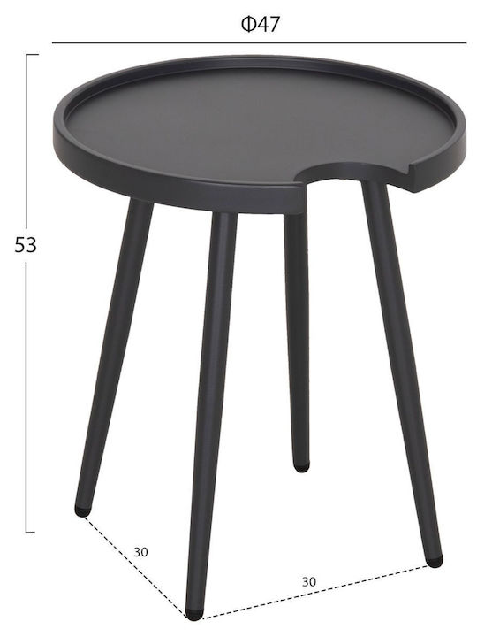 Auxiliary Table for Small Outdoor Spaces Aluminum Teroc White 47x47x53cm