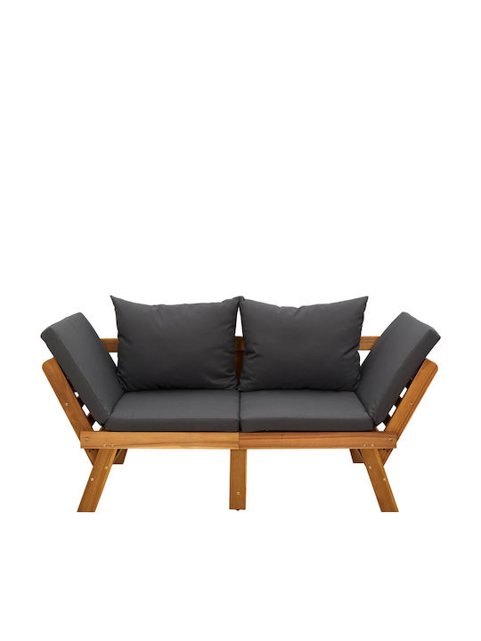 Bancă De Exterior Din Lemn Cu Perne 162x72x65cm