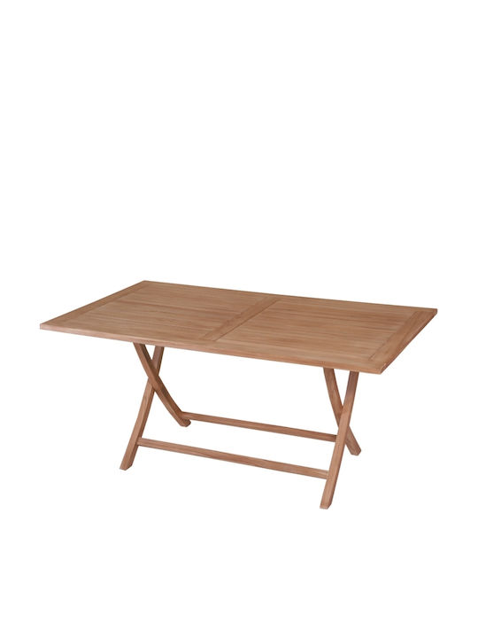 Outdoor Table from Teak Foldable Teak 120x70x75cm