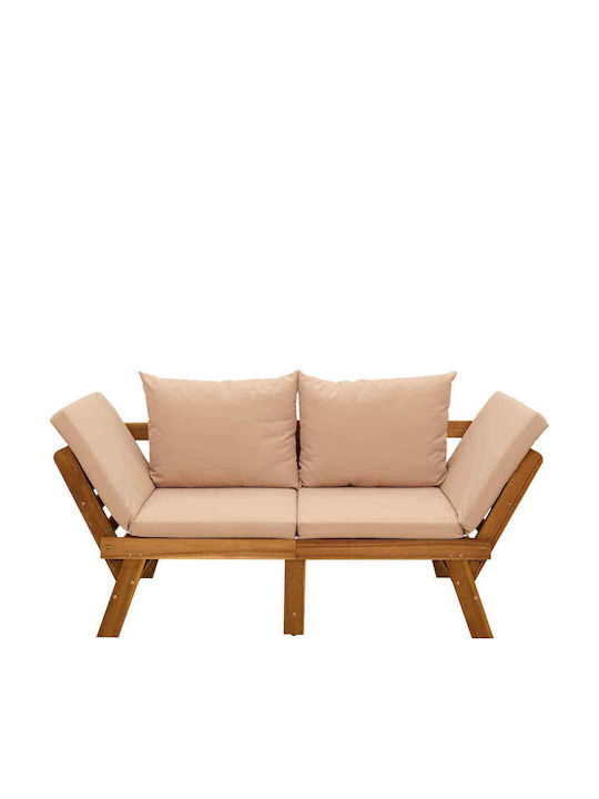 Bancă De Exterior Din Lemn Cu Perne 162x72x65cm