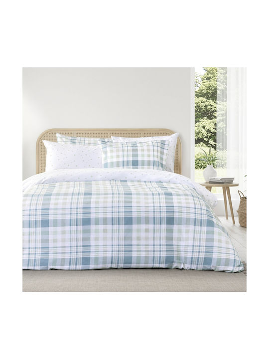 Nima Miles Σετ Μαξιλαροθήκες Oxford White-green 52x72εκ.