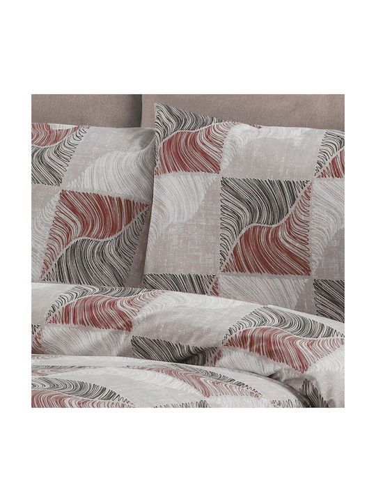 Dimcol Pillowcase with Envelope Cover Red Black 50x70cm