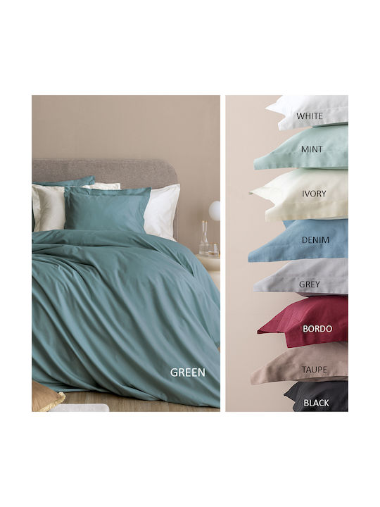 Palamaiki Σετ Μαξιλαροθήκες Oxford Green 52x72εκ.