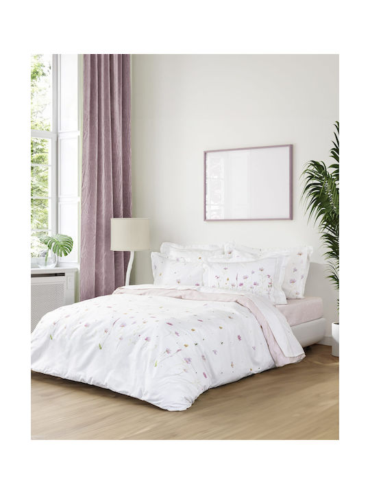 Nima Everbloom Μαξιλαροθήκη Oxford Ροζ 52x72εκ.