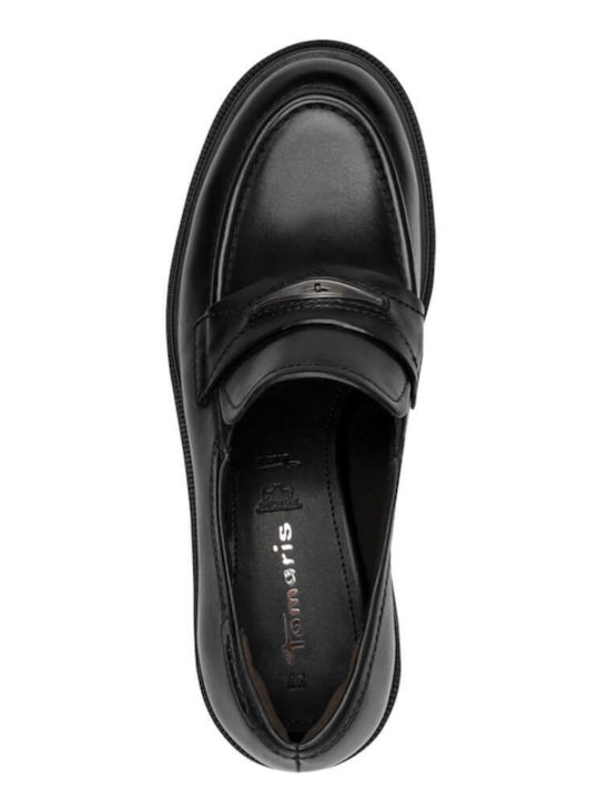 Loafers Dama Din Piele În Culoare Neagră
