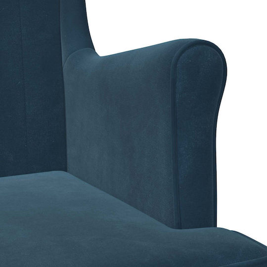 Sessel Aus Samt Blau 65x79x100cm