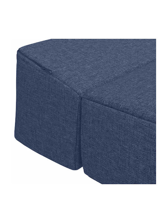 Πολυμορφικός Πουφ Καναπές Μπλε 200x70x10cm