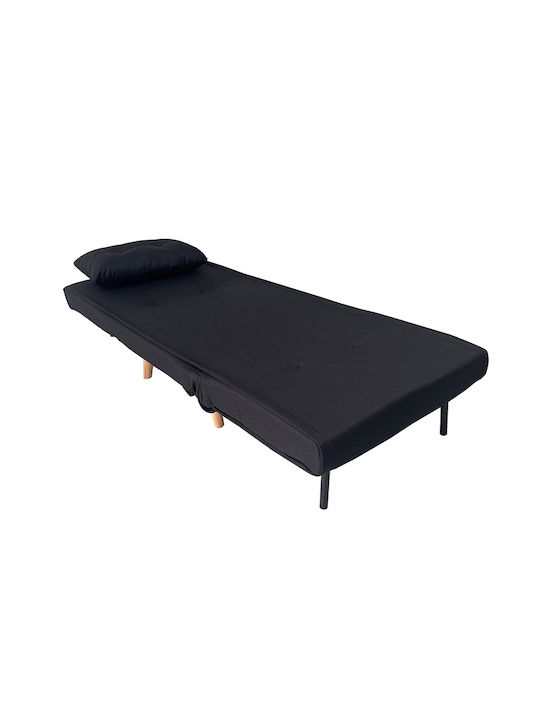 Armchair Bed Black 190x105x84cm