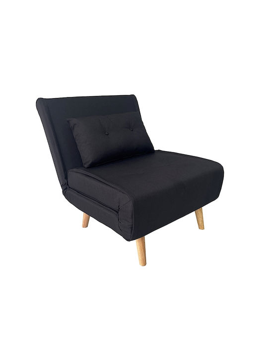 Armchair Bed Black 190x105x84cm
