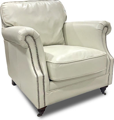 Armchair from Genuine Leather White 82x89x79cm