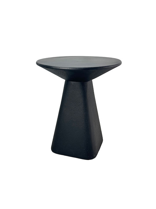 Round Side Table Triton Black 46x46x52 cm