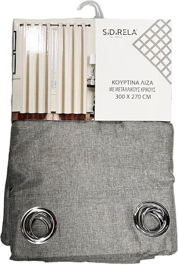 Sidirela Vorhang mit Grommet Gray 270x300cm