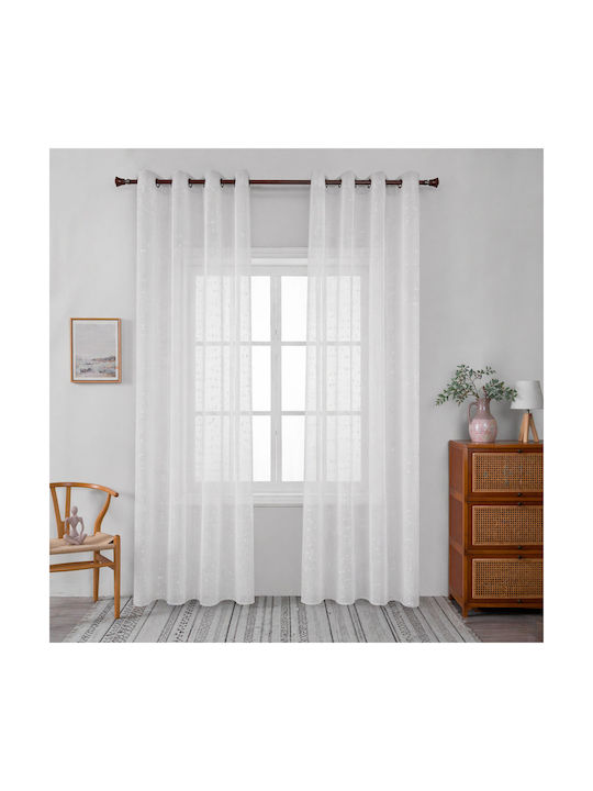 My Home Luxury Window Curtain with Pencil Pleat White 270x280cm