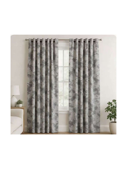 My Home Luxury Curtain with Pencil Pleat Dark Gray 280x270cm