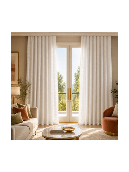 My Home Luxury Vorhang mit Bleistiftfalten Weiße 280x270cm