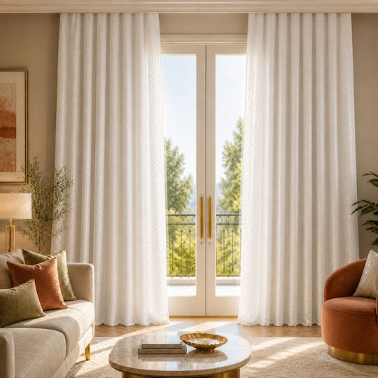 My Home Luxury With White Pencil Pleat 280x270cm