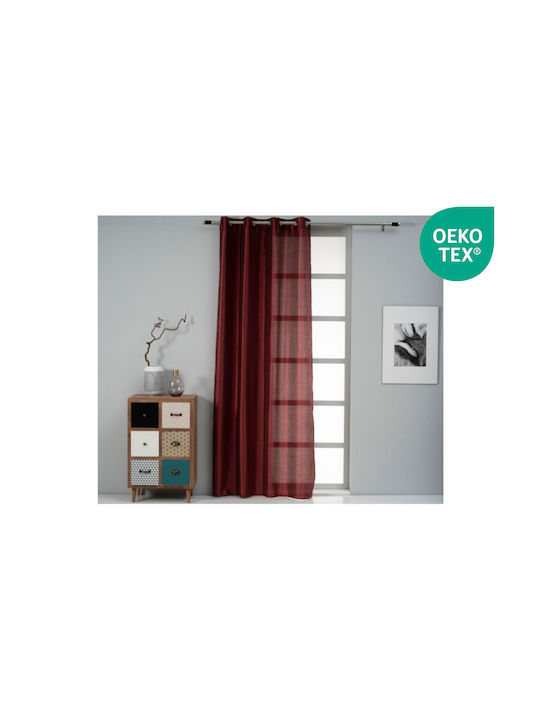 Easy Home Κουρτίνα με Τρουκς Corpus Μπορντό 140x260εκ.