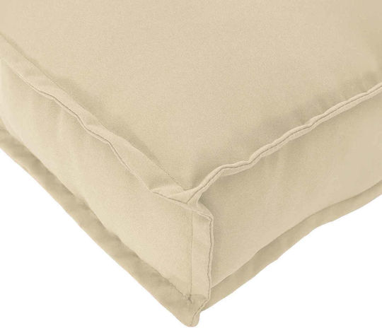 Scaun De Exterior Din Lemn Bej Cu Pernă 133x92x69cm