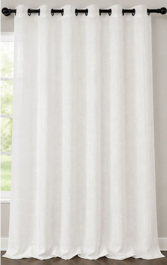 Flamingo Curtain with Grommet Cationic White 140x260cm