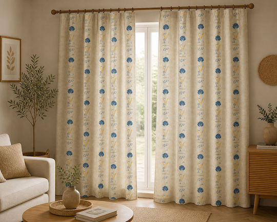 Viopros Curtain With Jacquard Pencil Pleat 140x270cm