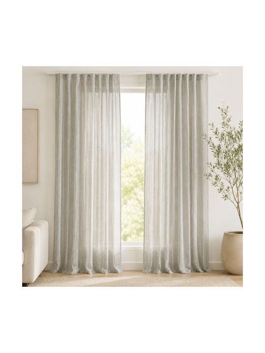 My Home Luxury Curtain With Pencil Pleat Gray 280x270cm